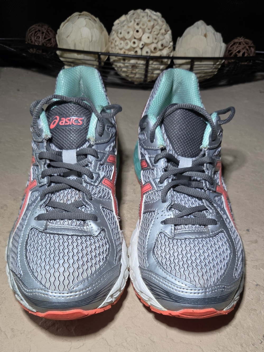 Size 9.5 Asics Gel Flux 2 Running Hot Coral Beach Glass Women Sneakers T568N